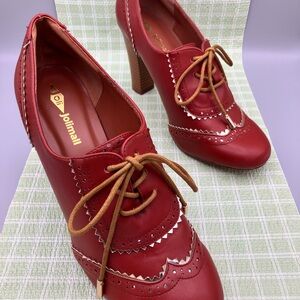Joli Jolimall lace up Oxford vintage style heels
